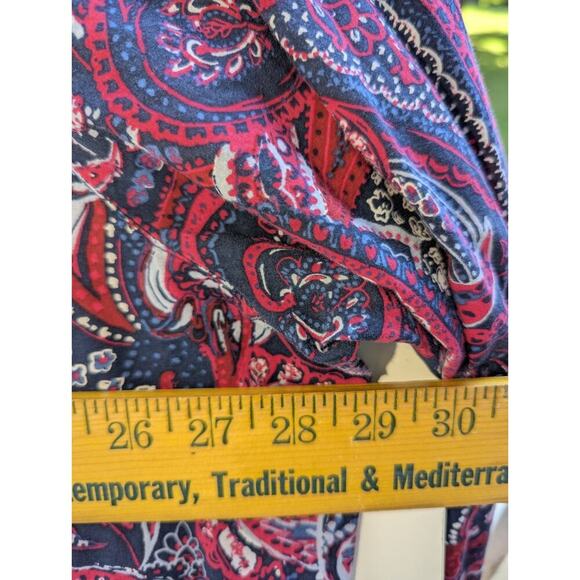 Catherines Multicolored Magenta Paisley Button Up Blouse Shirt Top Size 3XL - Picture 3 of 8